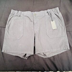 Lincoln Outfitters Women Workwear Shorts/Mid Rise/6” Inseam/XXL 20-22/ Dark Gray